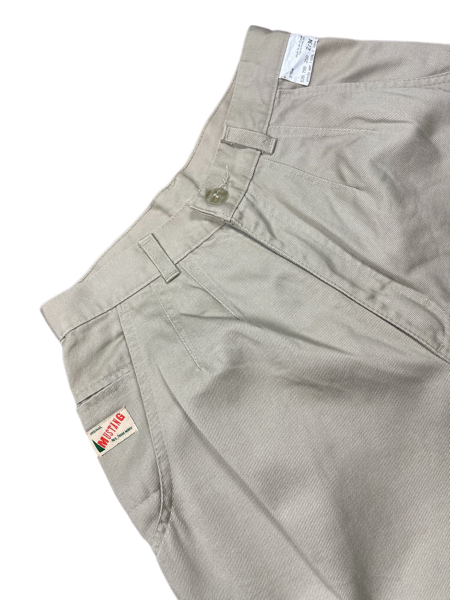 Vintage Mustang 1980s Cloth Pants Cream - XS/S