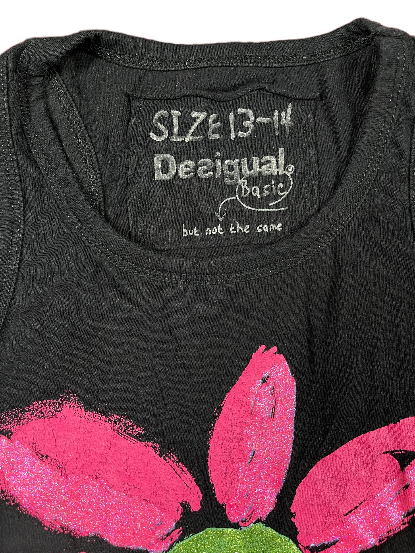 Y2k Desigual Sleeveless Top Black - XS