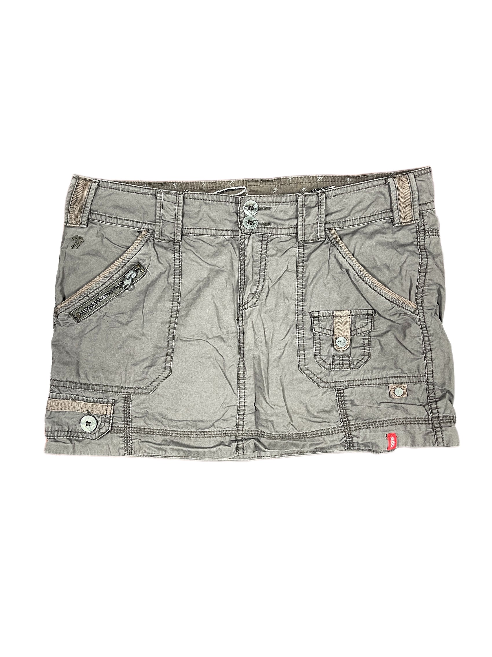 Y2k Esprit Skirt Khaki Brown - M