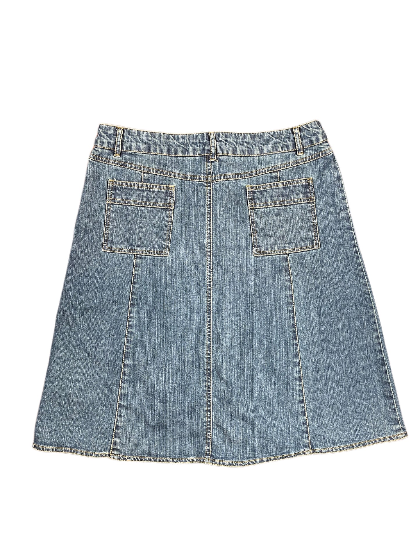 Y2k Anne Lagrange Denim Skirt Blue - XXL
