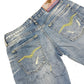 Y2k Replay Low Waist Flared Denim Pants Blue White - S