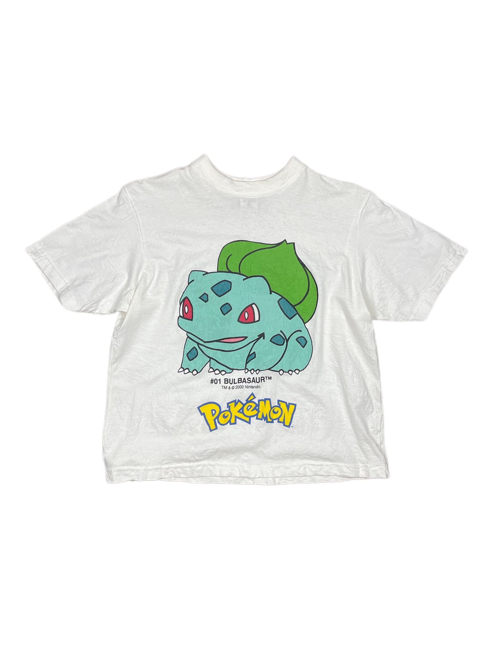 Vintage Bulbasaur 2000 Pokemon Boxy T-Shirt White - S