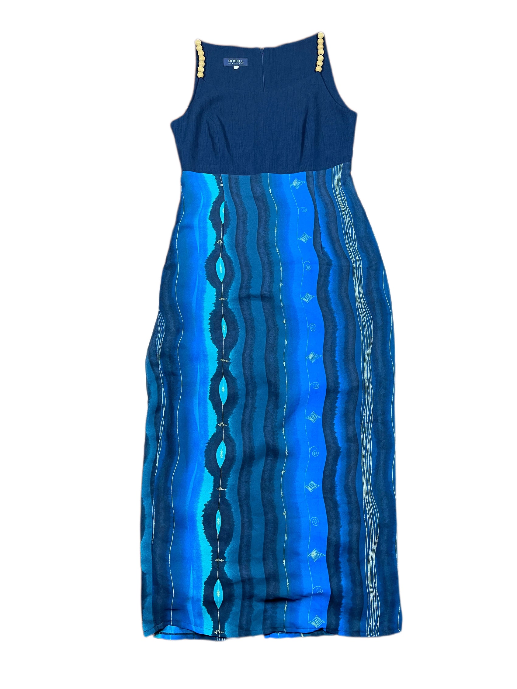 Vintage Rosell Sleeveless Dress Blue - XXL