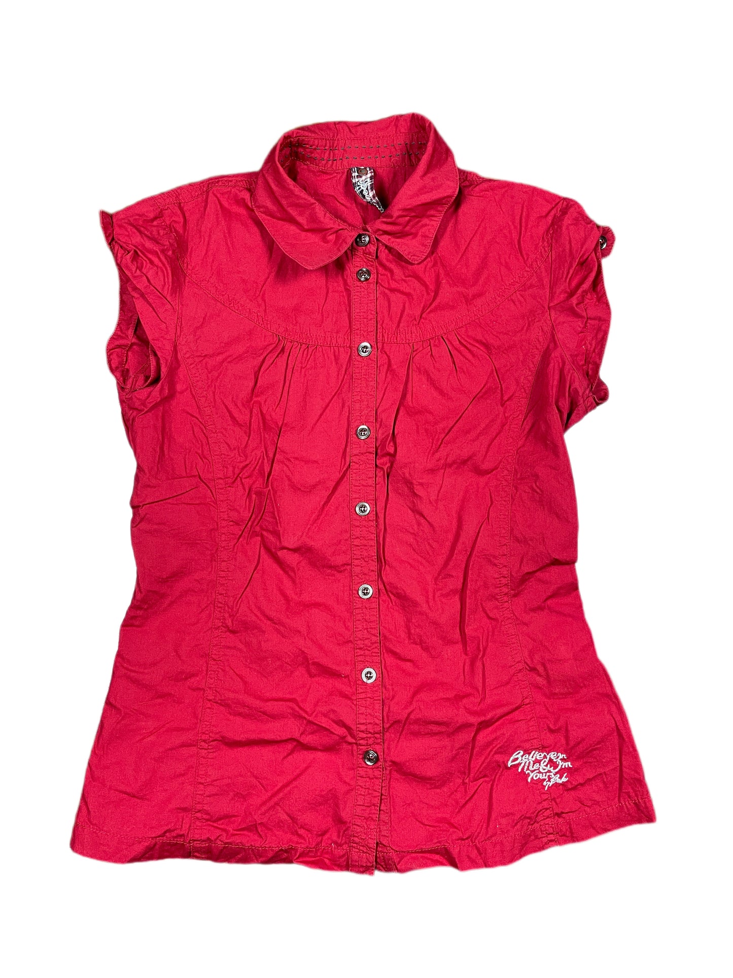 Y2k Bershka Sleeveless Top Red - S