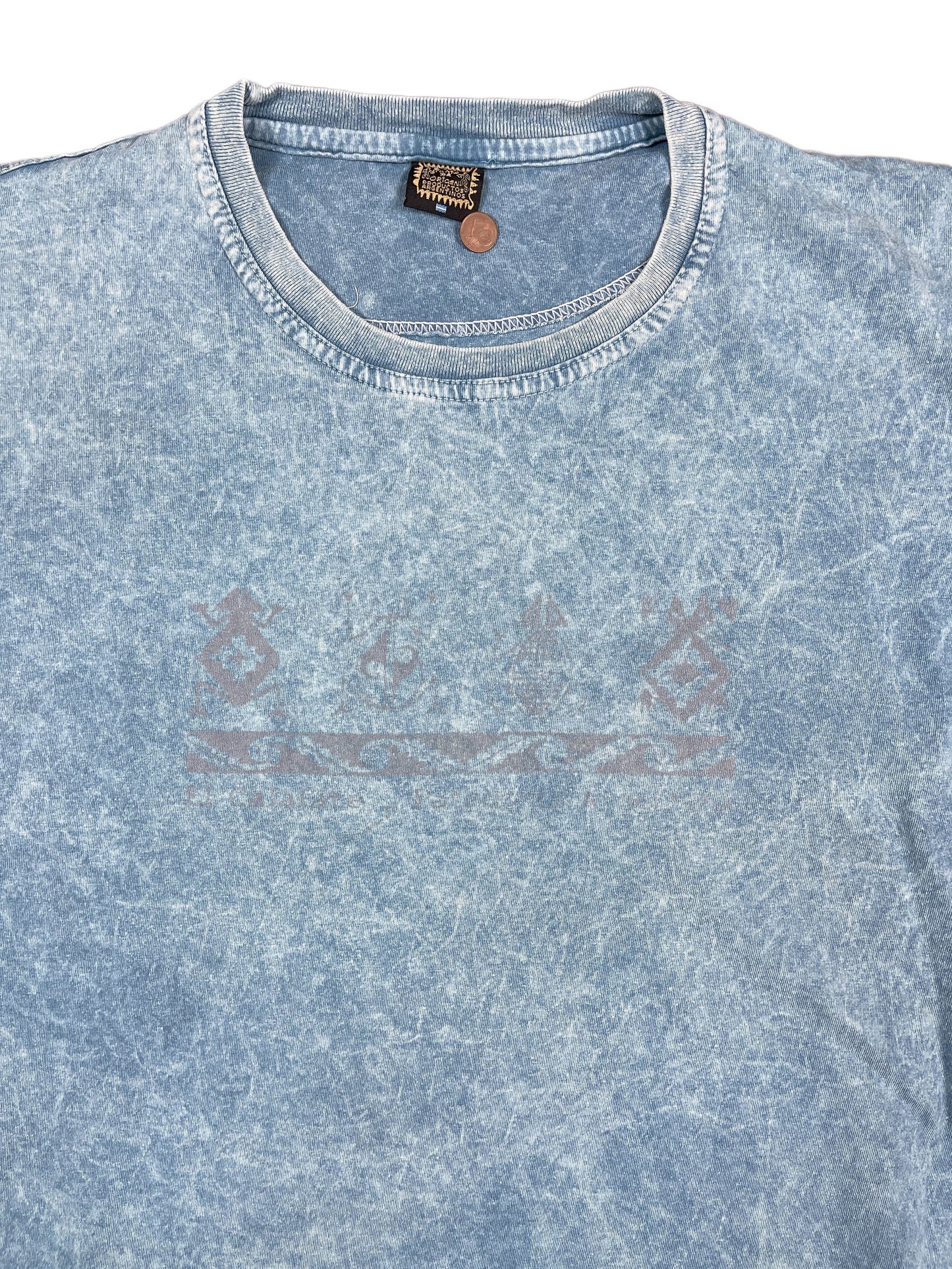 Vintage Faded Blue T-Shirt 90s - M