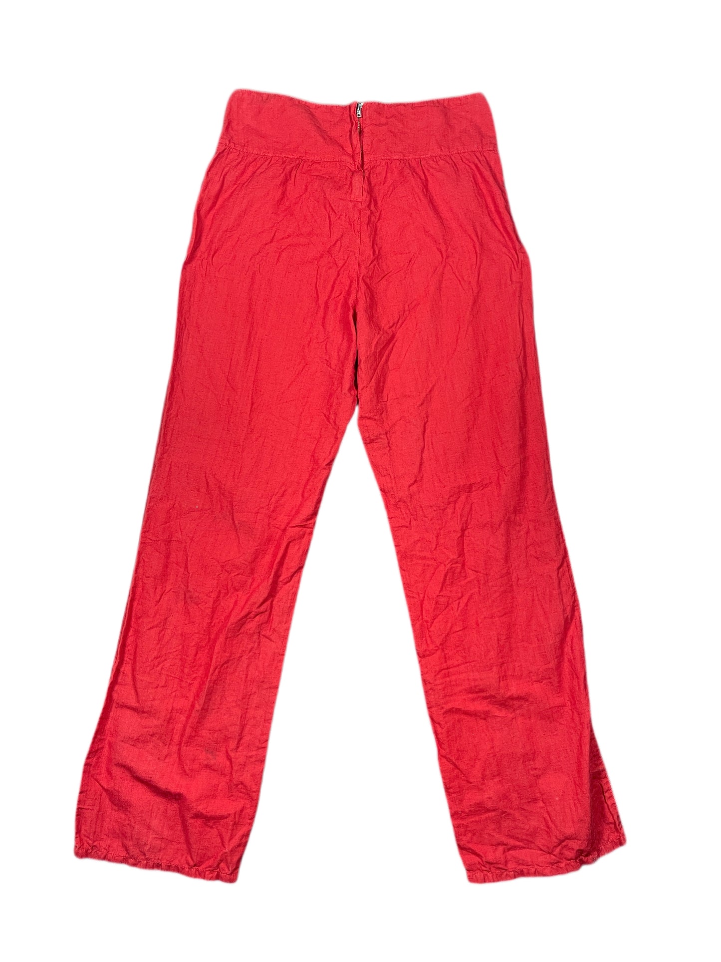 Y2k Onyx Bootcut Flared Cloth Pants Red - L