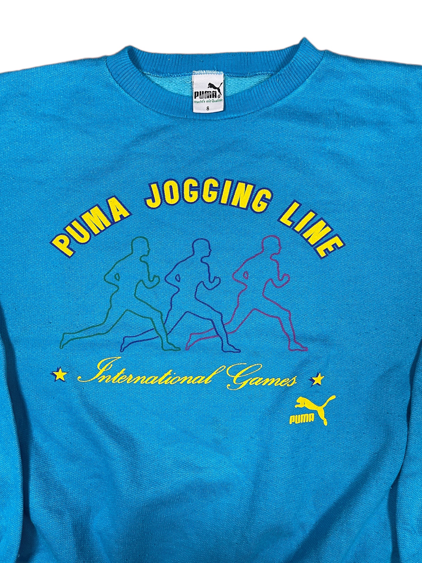 Vintage Puma Jogging Line 1980s Sweatshirt Blue - XL
