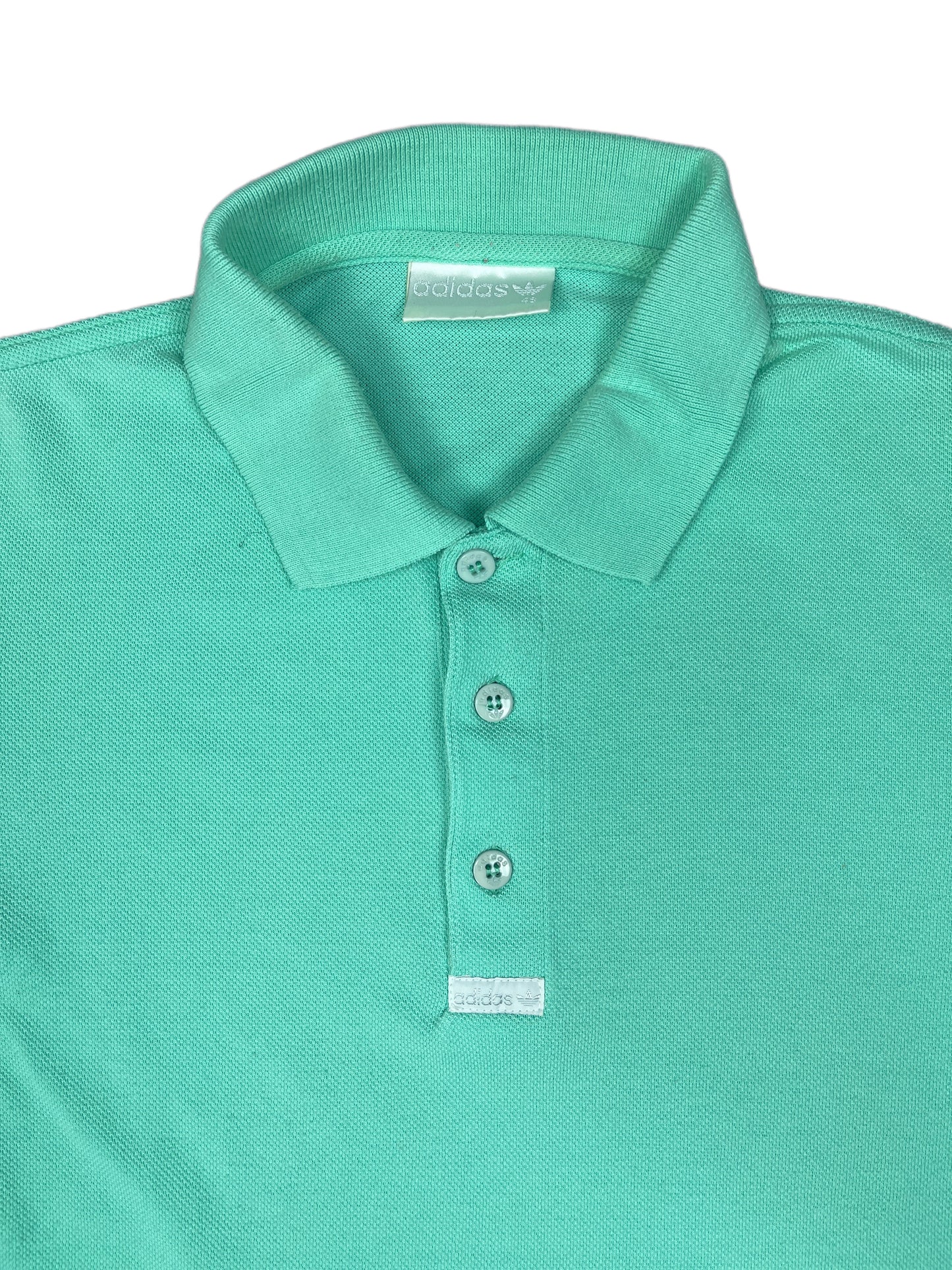 Vintage Adidas Polo Shirt Turquoise - M