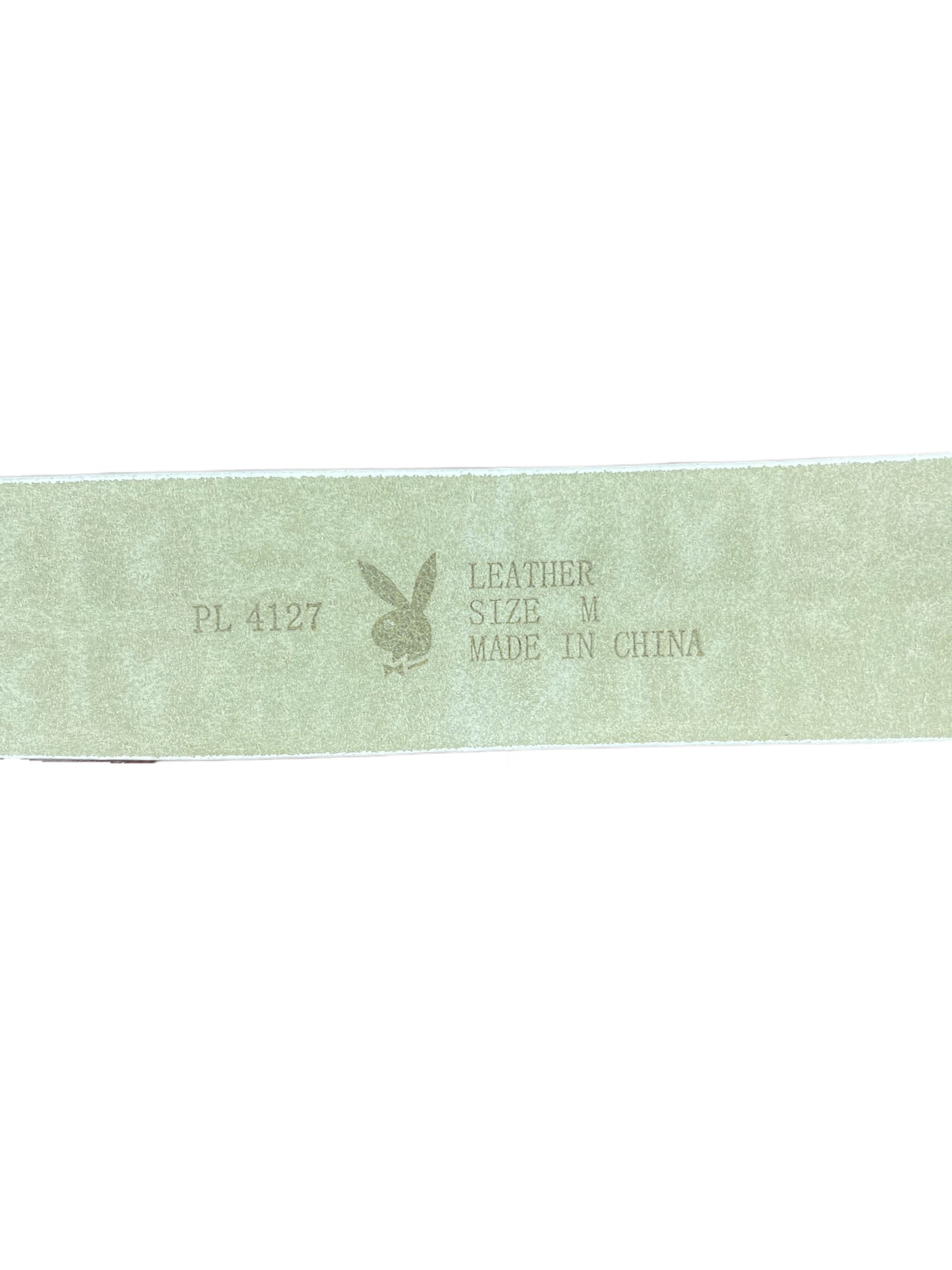Y2k Playboy Leather Plug Belt White 2004