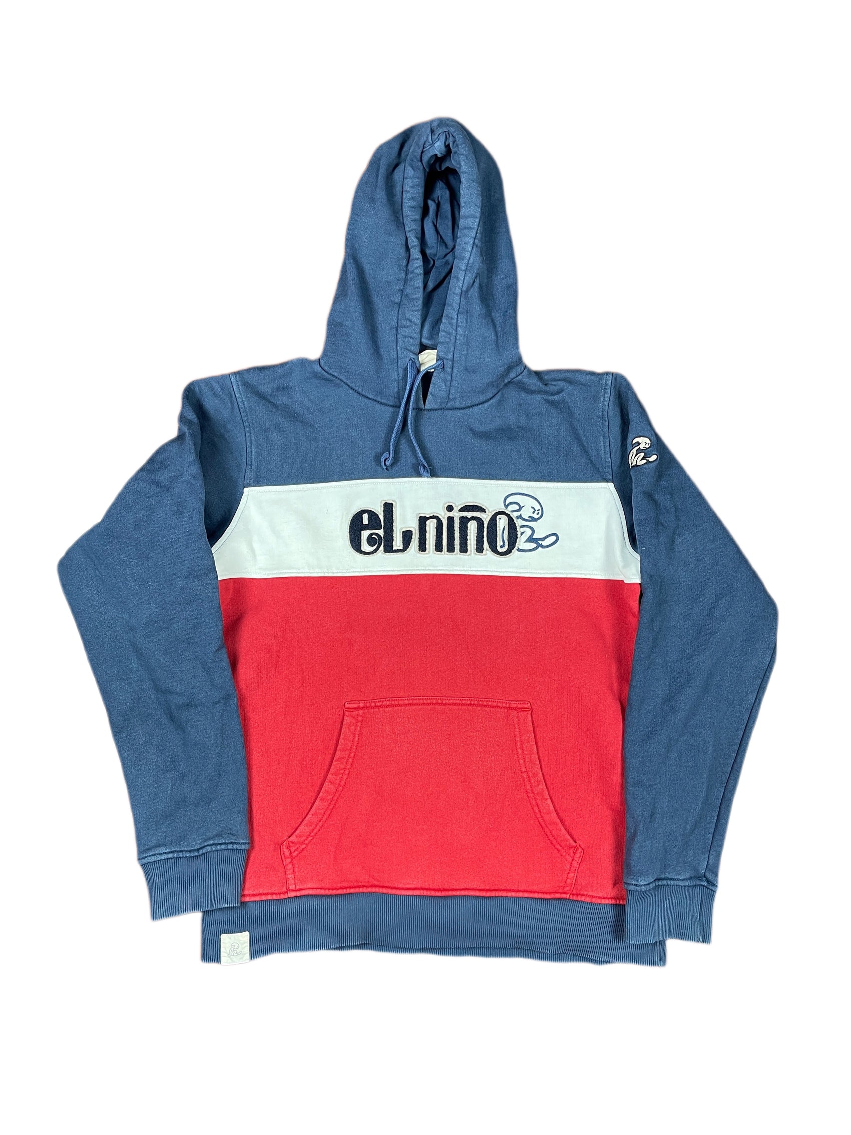 Y2k El Nino Hoodie Navy Red - S