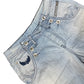 Y2k Kaporal5 Low Waist Flared Denim Pants Blue White - M/L