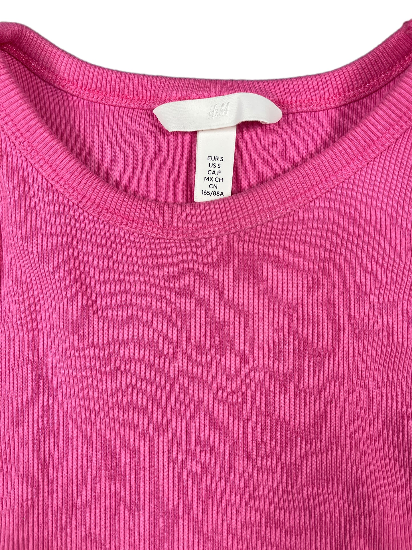 H&M Sleeveless Crop Top Pink - S