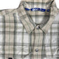 Y2k Quicksilver Long Sleeve Shirt Checkered Cream Beige - S