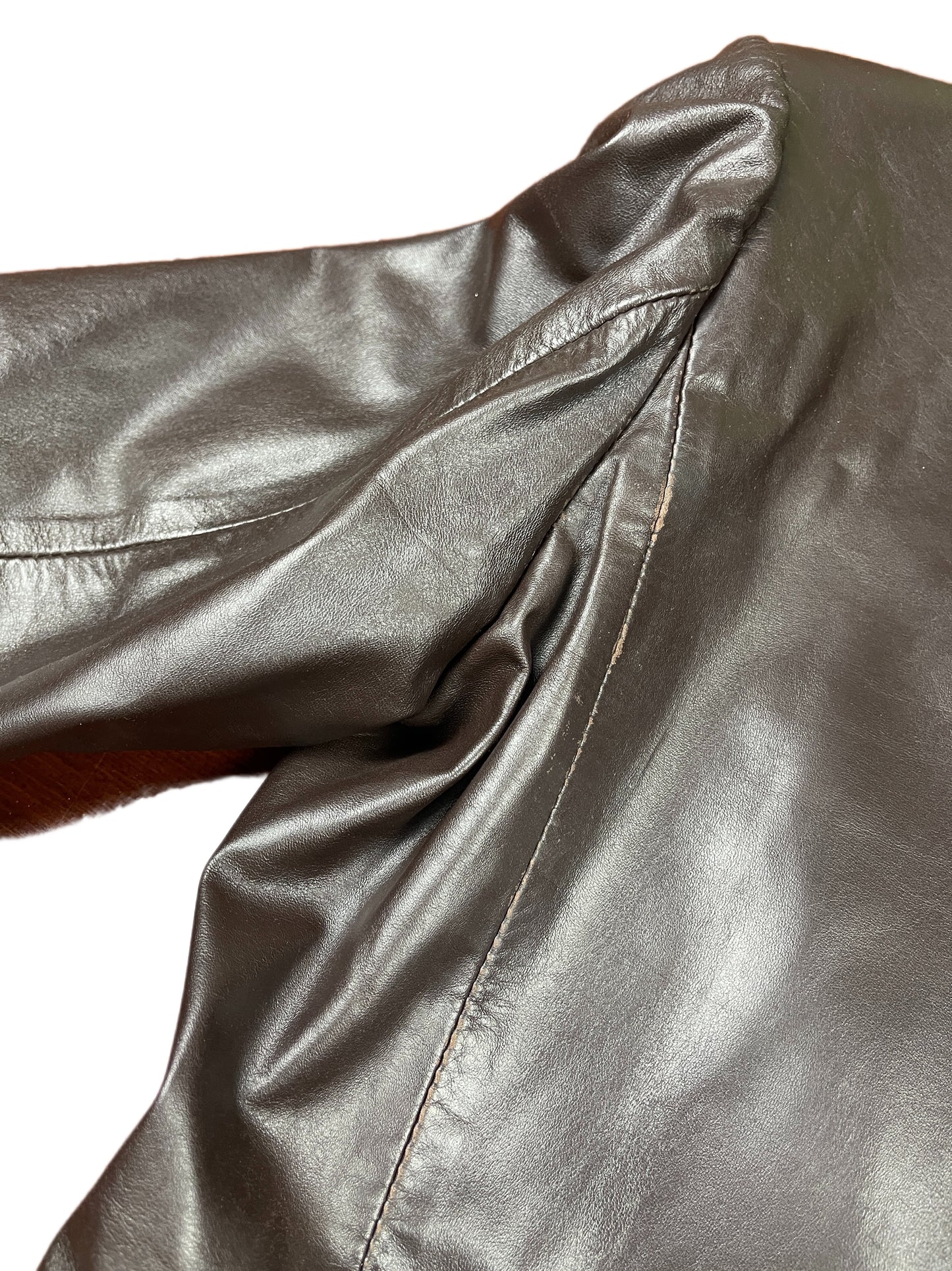 Vintage Imperio Clandestino Leather Coat Brown - L