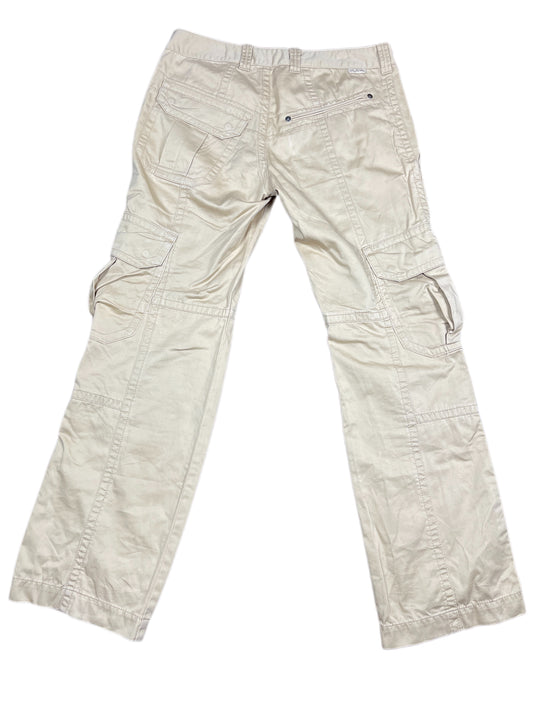 Y2k Calvin Klein Cargo Pants Low Waist Creme - M