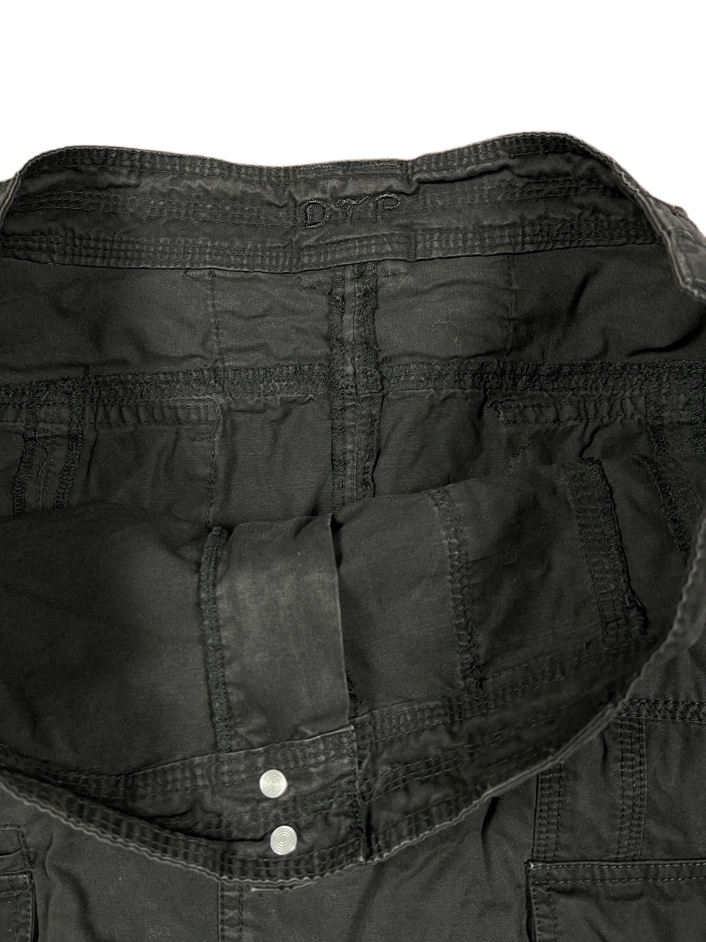 Y2k DTP Cargo Skirt Black - XL
