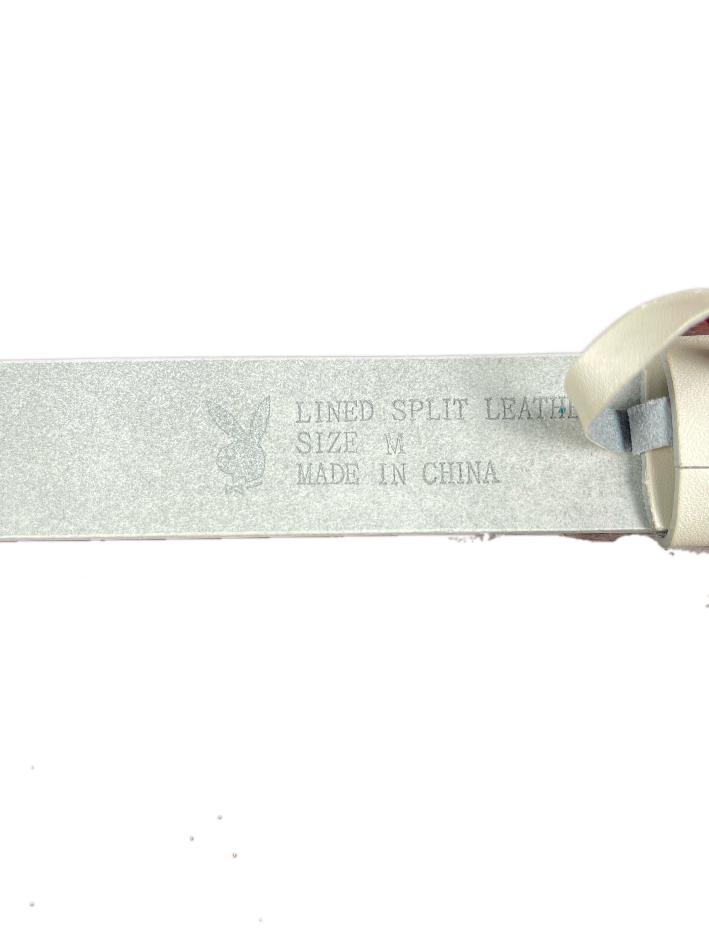 Y2k Playboy Leather Plug Belt White 2004