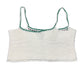 Knitted Sleeveless Top See Through White Green L/XL