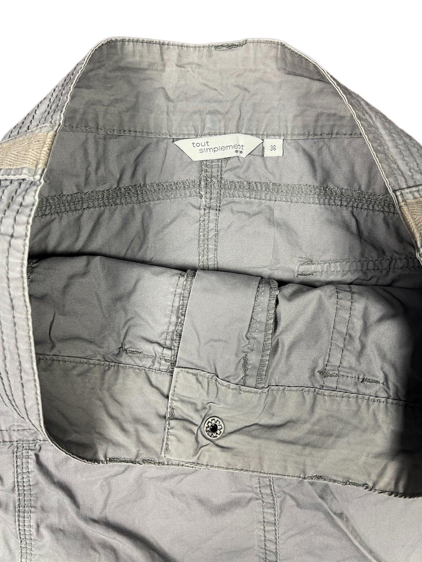 Y2k Tout Simplement Skirt Gray - S