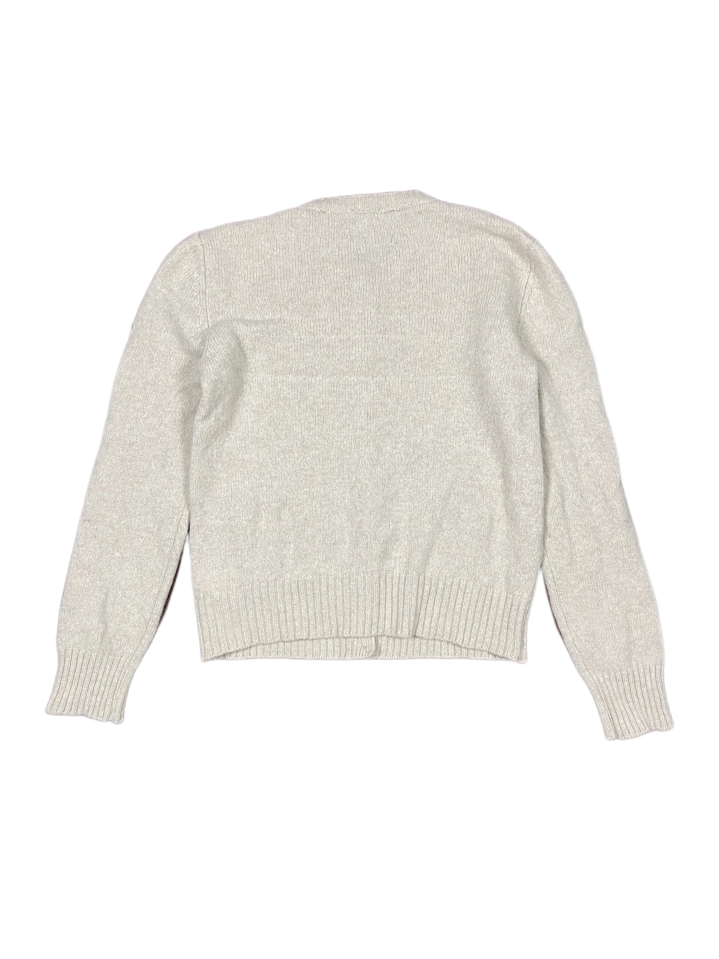 Benetton Knitted Wool Cardigan Cream - L