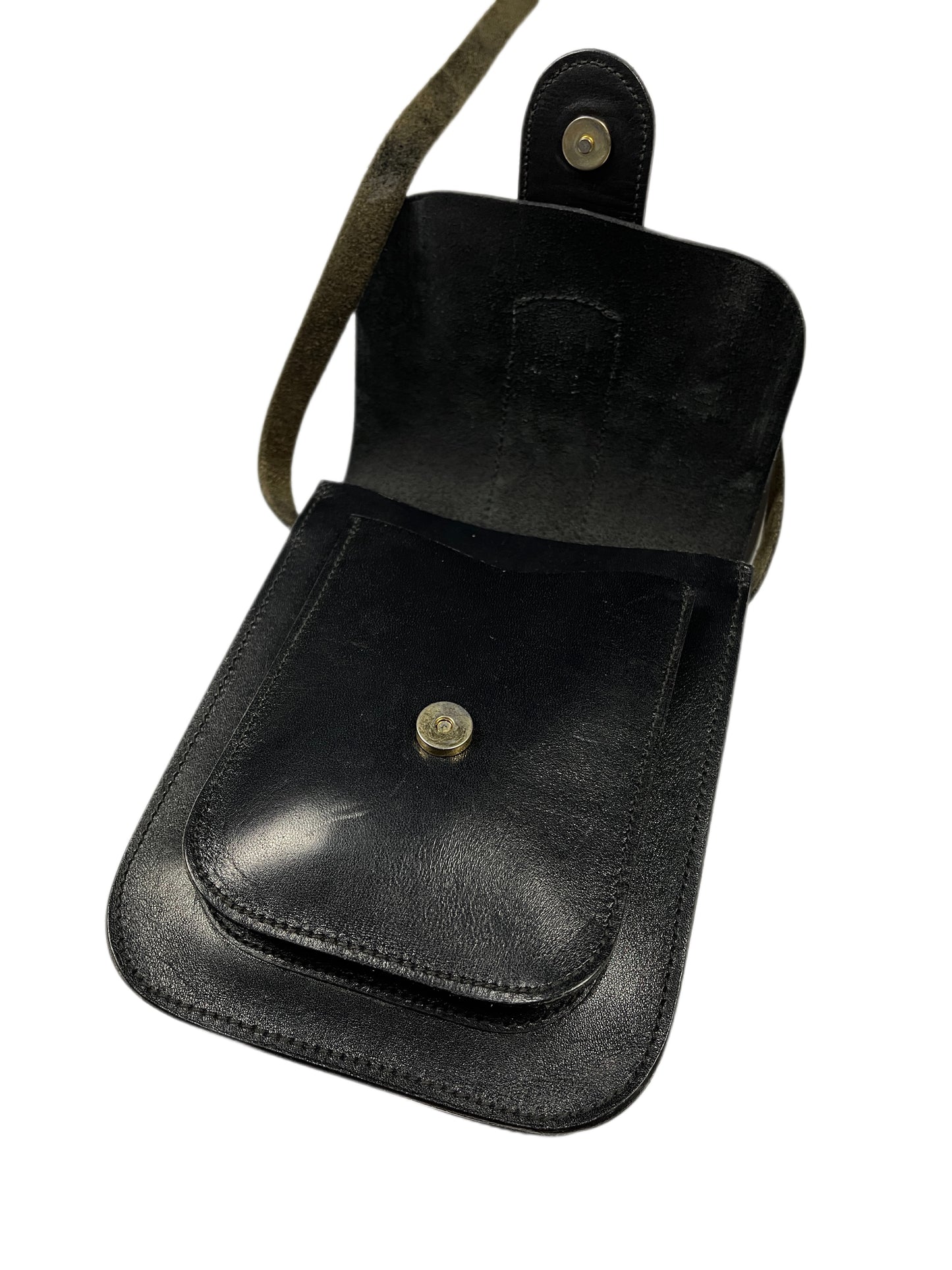 Vintage Talabar Leather Cross Body Bag Black