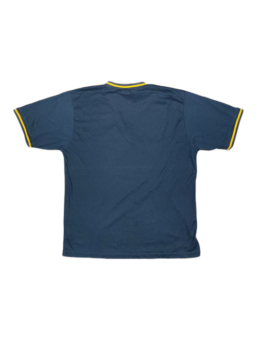 Vintage Levi's Zip T-Shirt Navy Orange - L