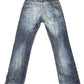 Y2k Springfield Bootcut Denim Pants Blue White - XS
