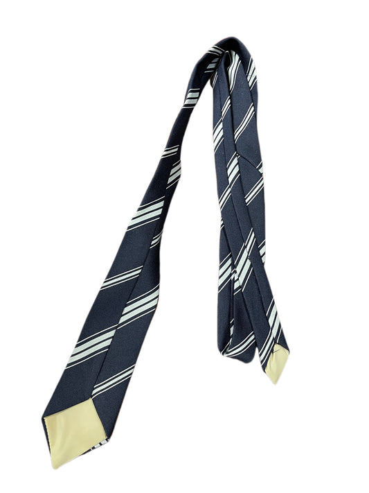 Thin Tie Blue Silver