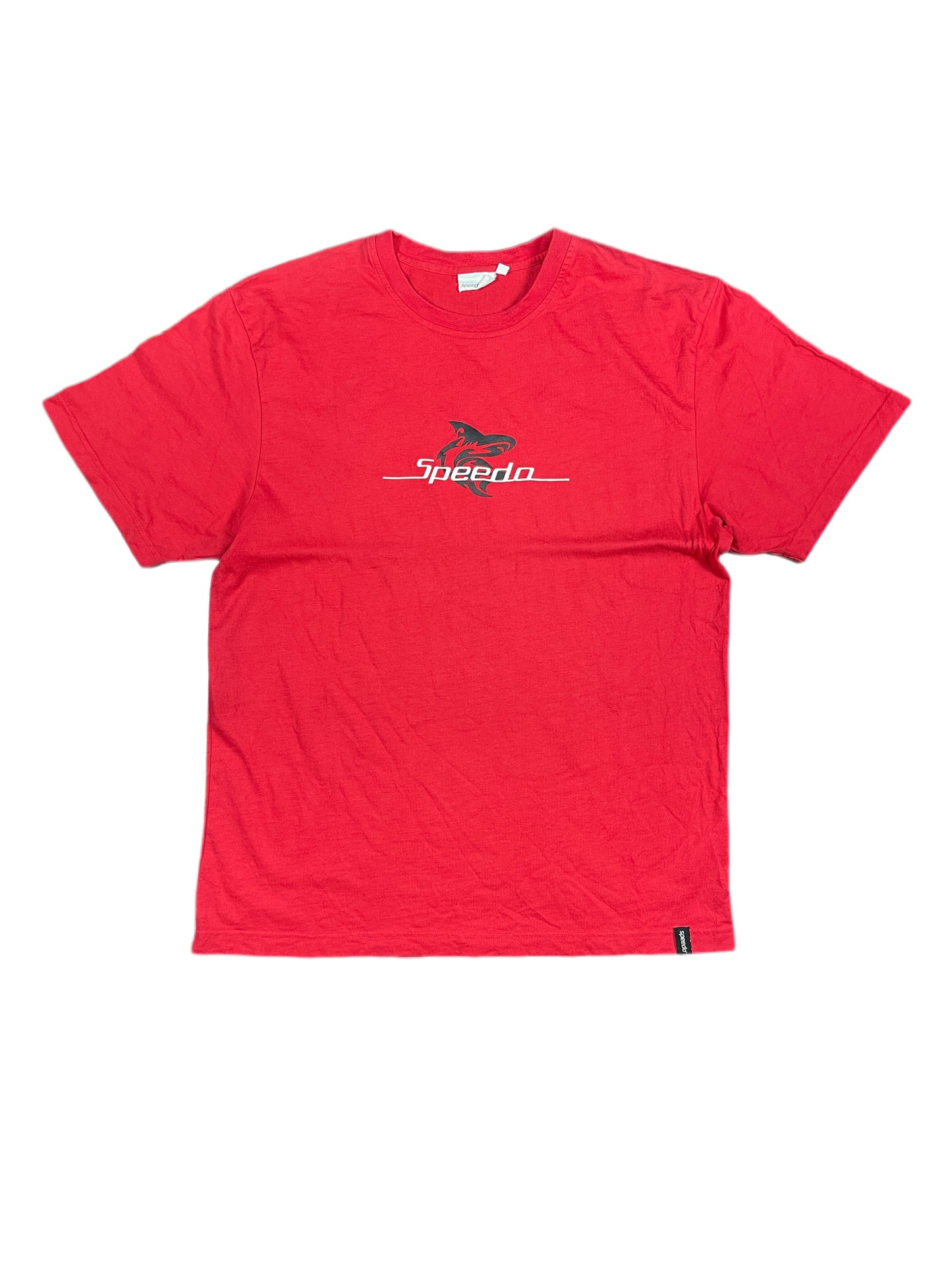 Y2k Speedo T-Shirt Shark Red - XL