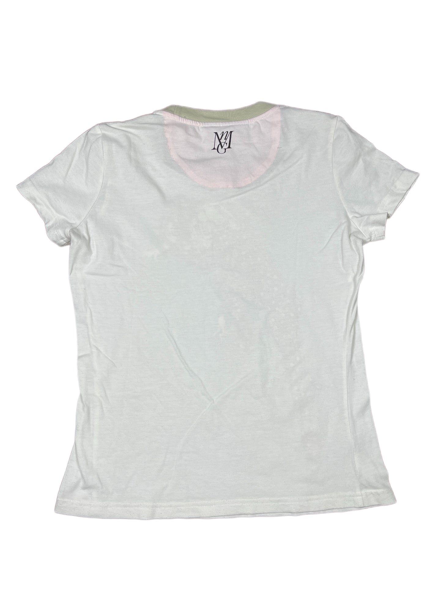 Y2k 2008 Cat Woman Short Sleeve Top White -/M