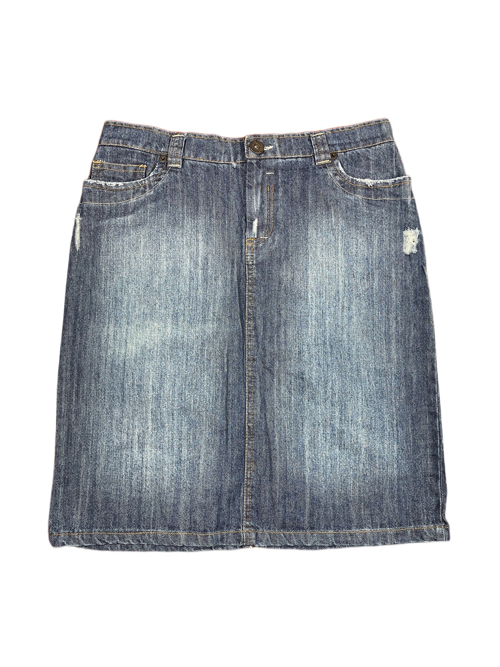 Y2k Yerse Denim Skirt Blue - M