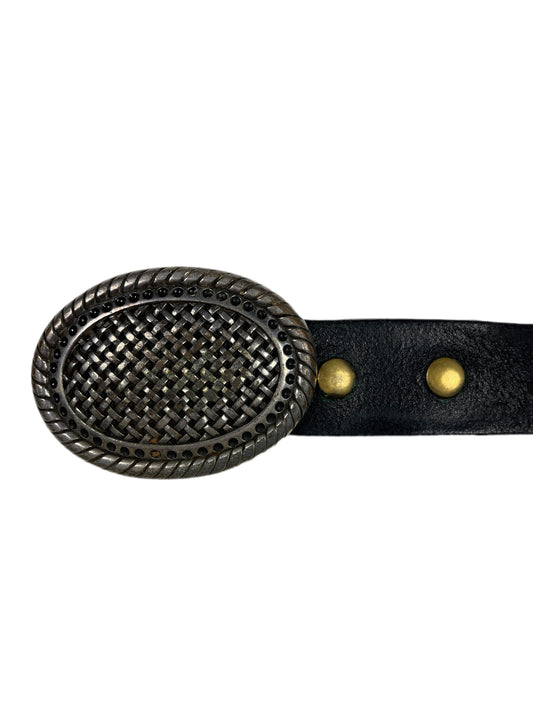 Vintage 70s/80s Leather Belt Black