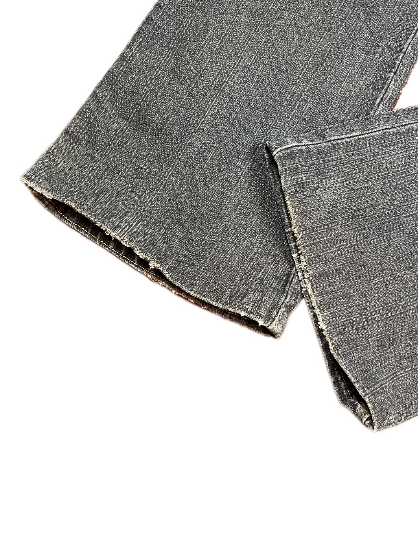 Y2k I. Quing Flared Denim Pants Blue - M/L