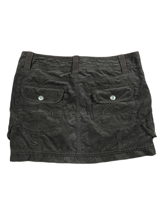 Y2k Esprit Low Waist Mini Corduroy Skirt Black - XS