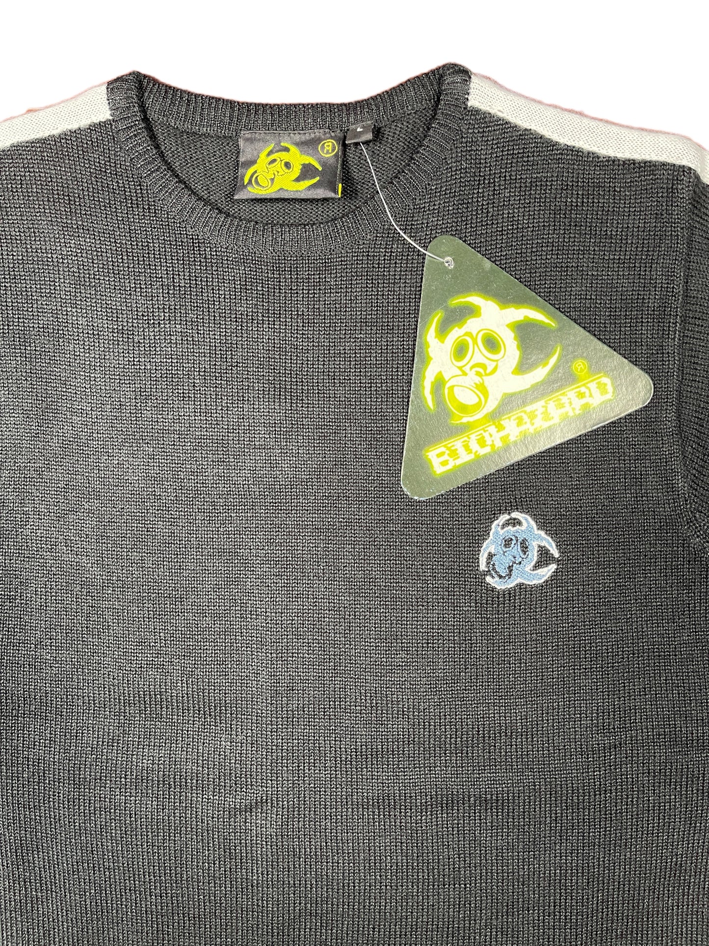 Y2k Biohazard Knit Sweatshirt Black - L