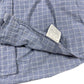 Vintage Valentino Uomo Long Selve Shirt Chekered Blue - L