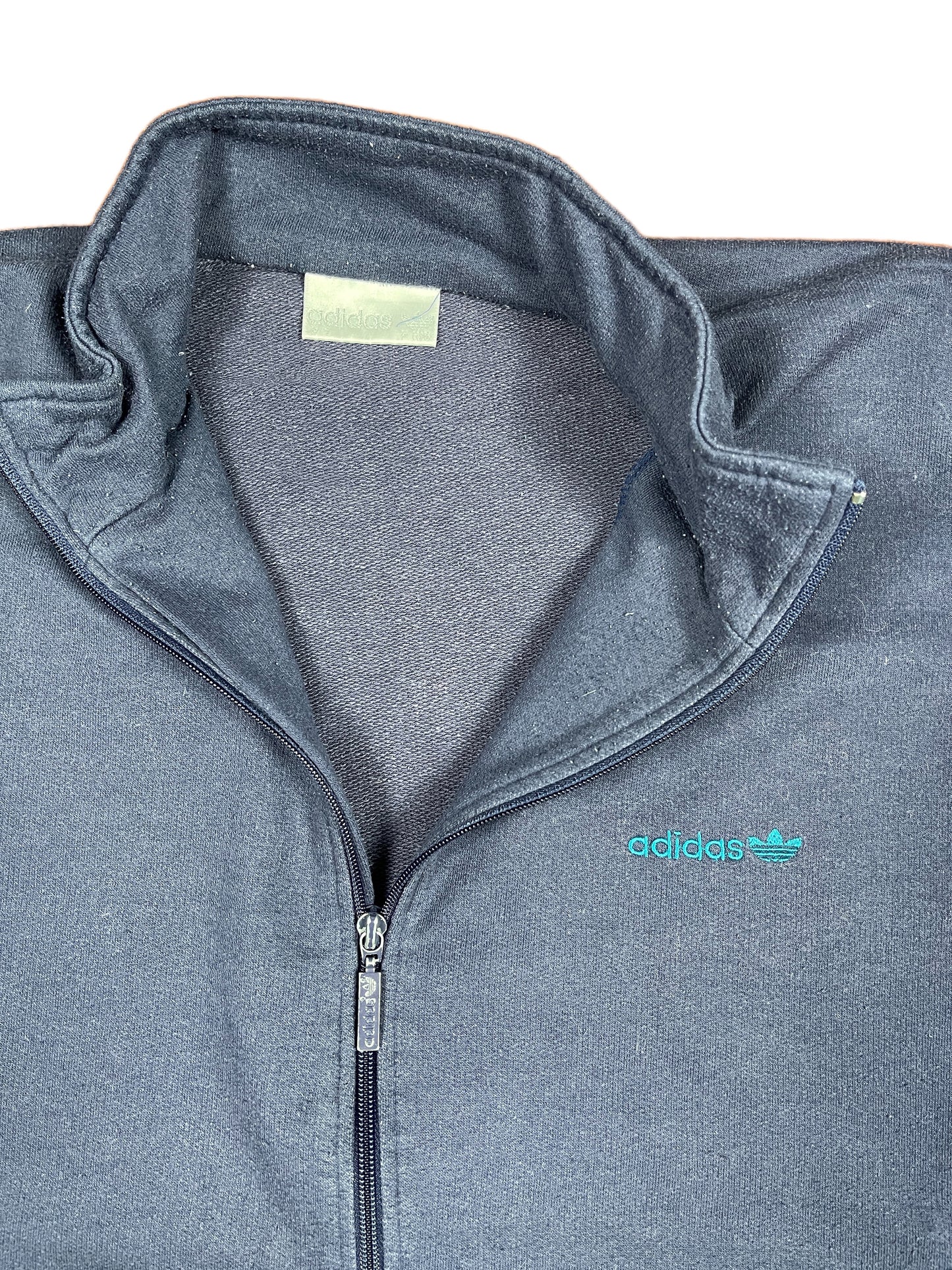 Vintage Adidas Zip Sweatshirt Navy Purple - XL