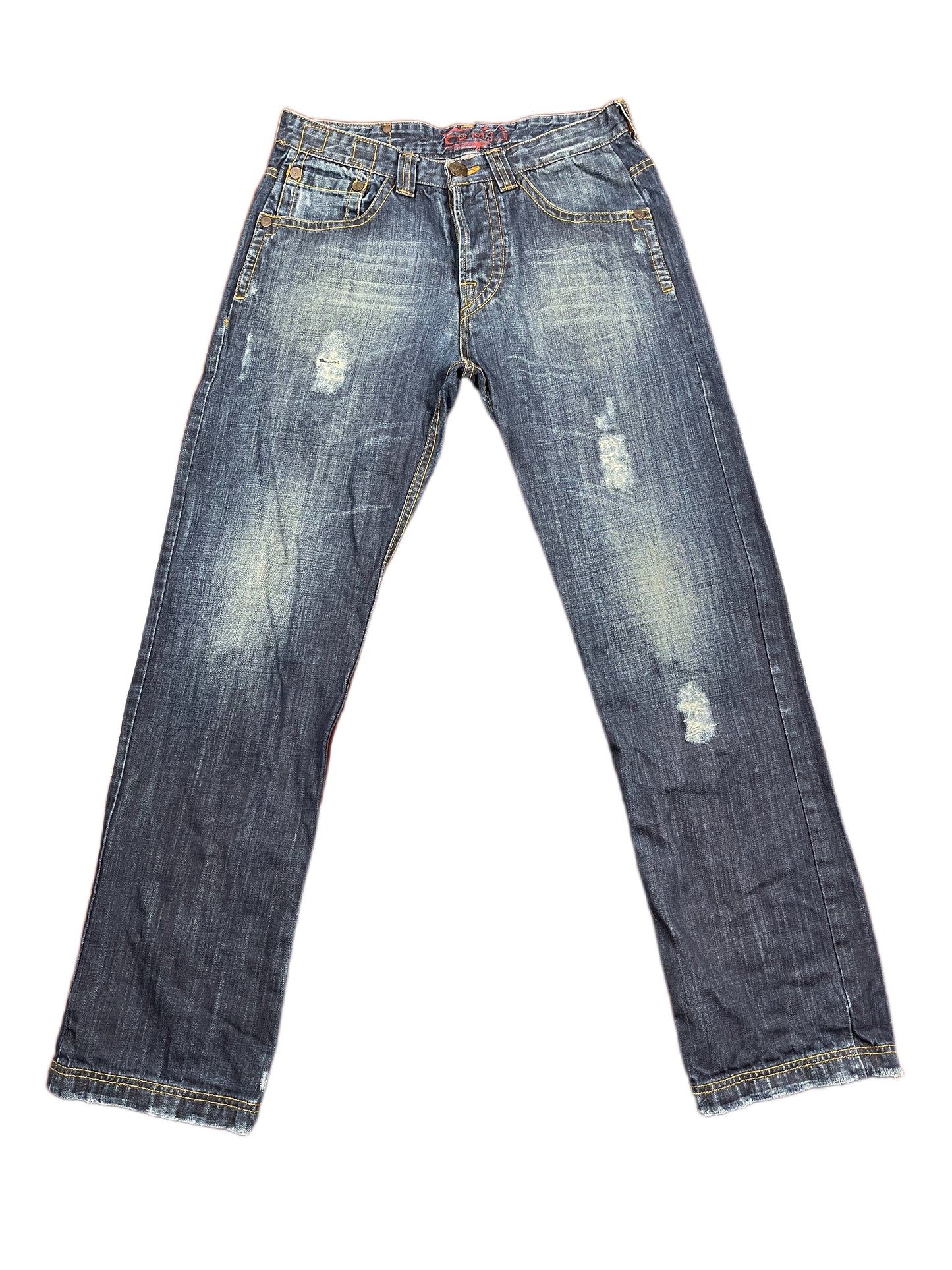 Y2k Crmj Bootcut Denim Pants Blue - S/M