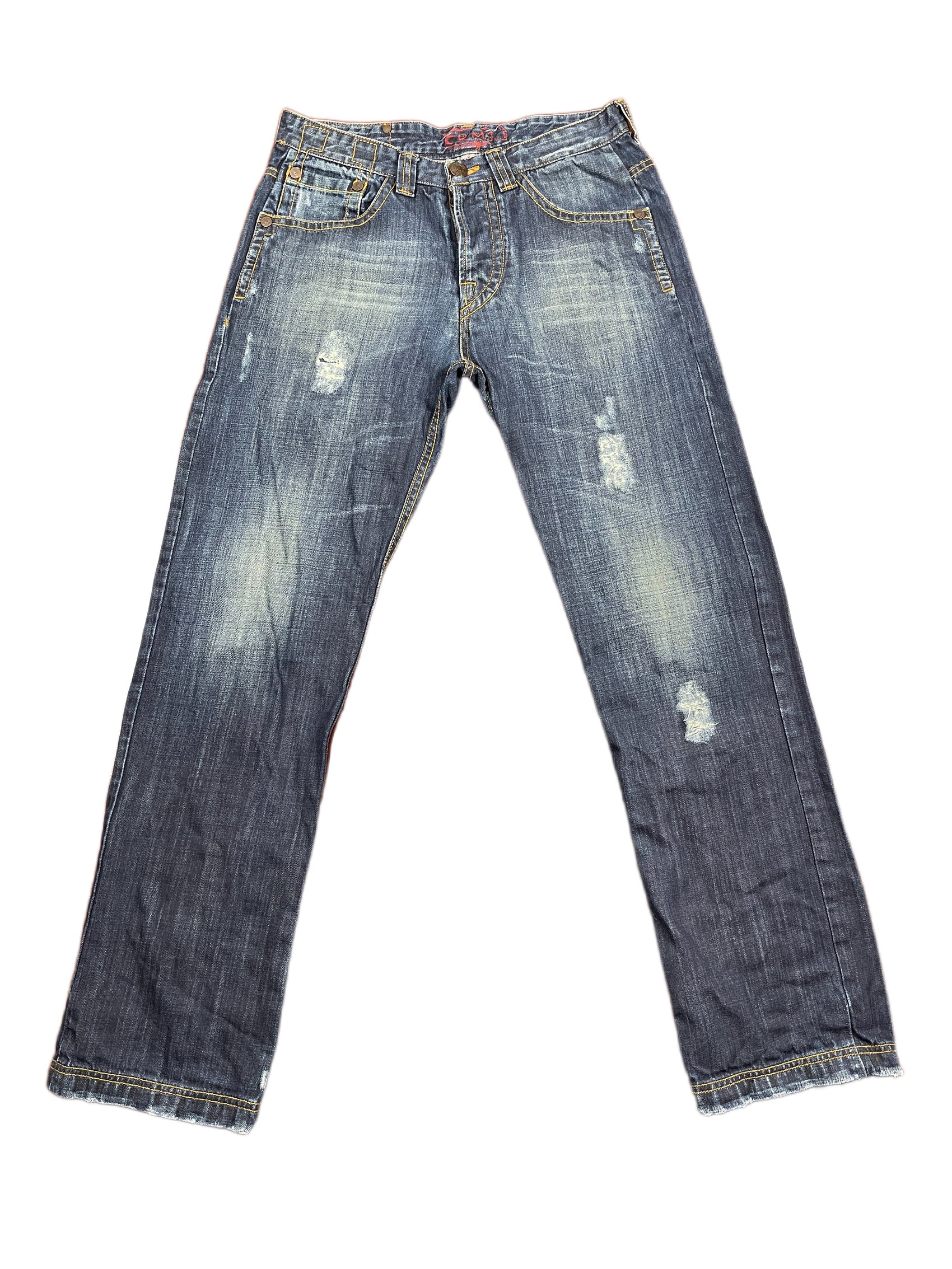 Y2k Crmj Bootcut Denim Pants Blue - S/M