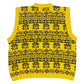 Vintage Duposol Sleeveless Knitted Sweatshirt Yellow Black - L
