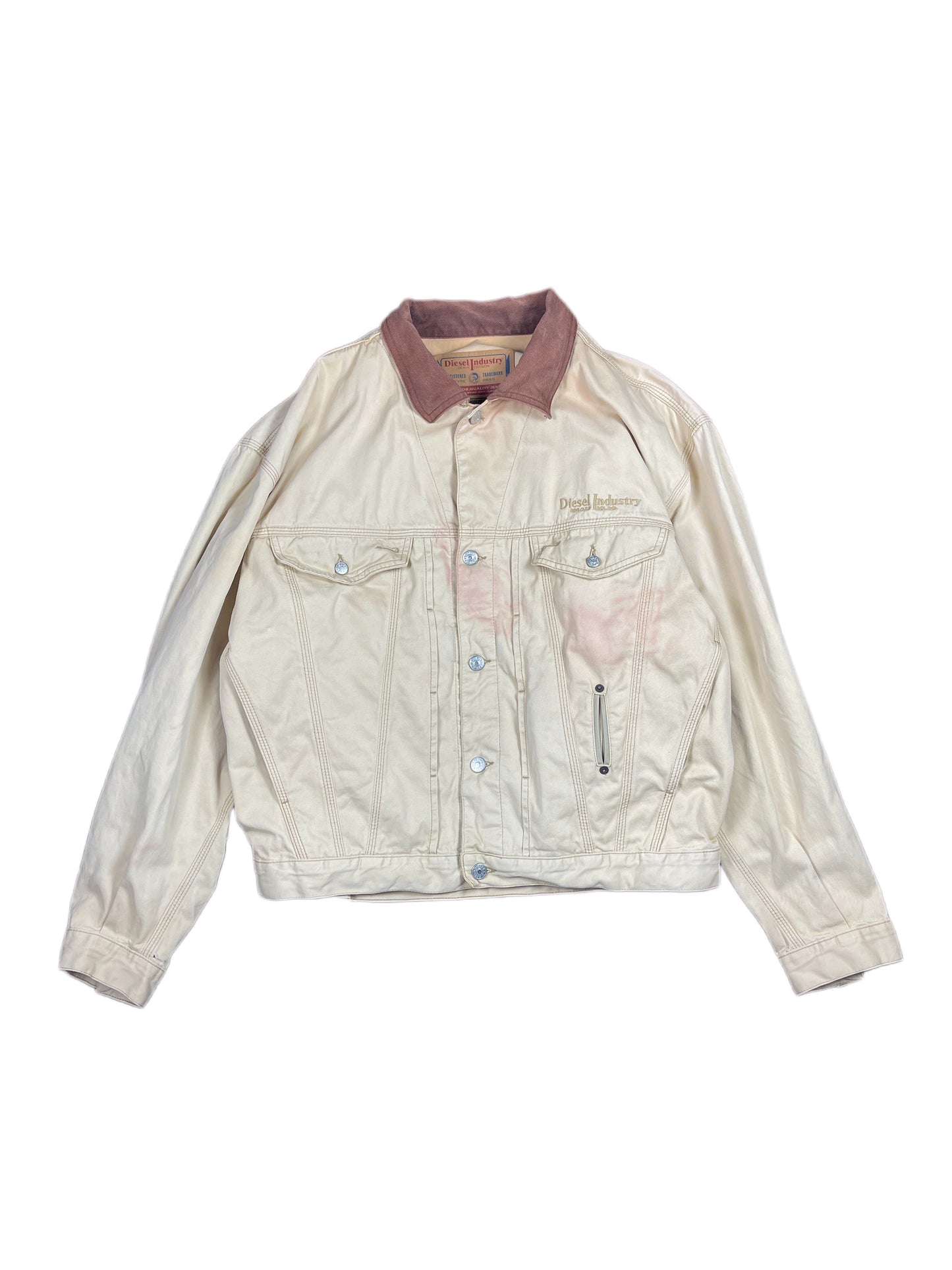 Vintage Diesel Distressed Jacket Cream - XL