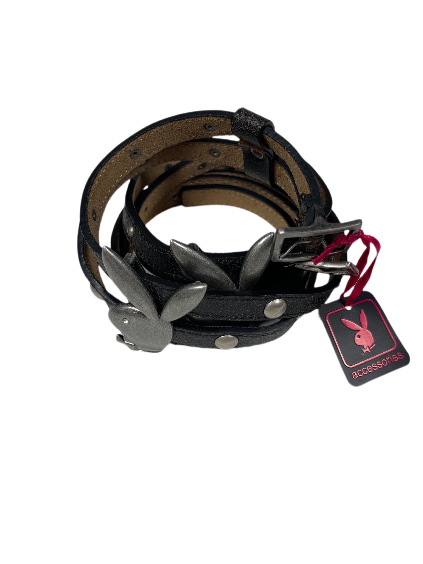 Y2k Playboy Leather Belt Black 2004
