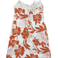 Y2k Roxy Sleeveless Dress White Red - M