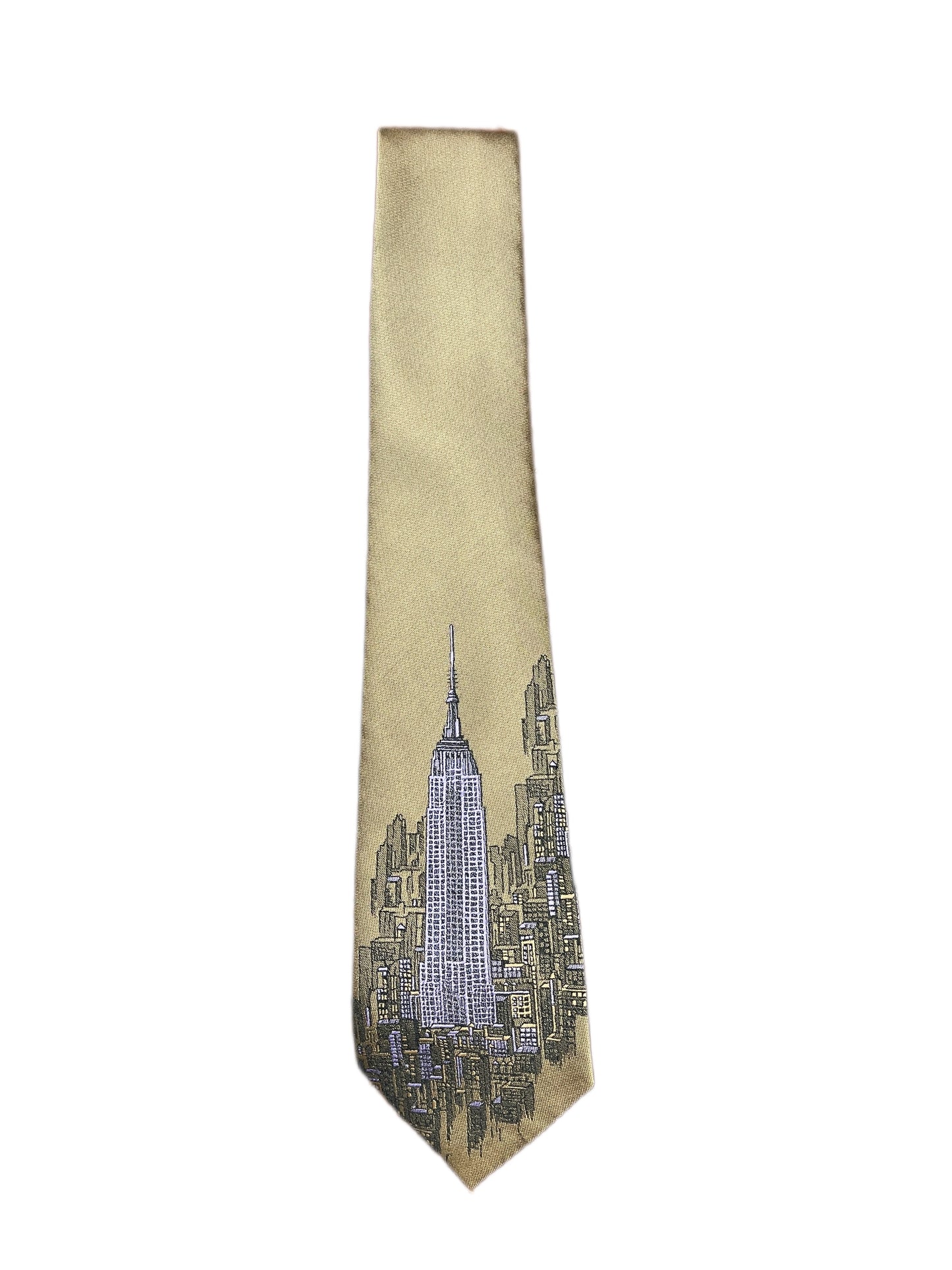 Vintage Skyline Tie Khaki