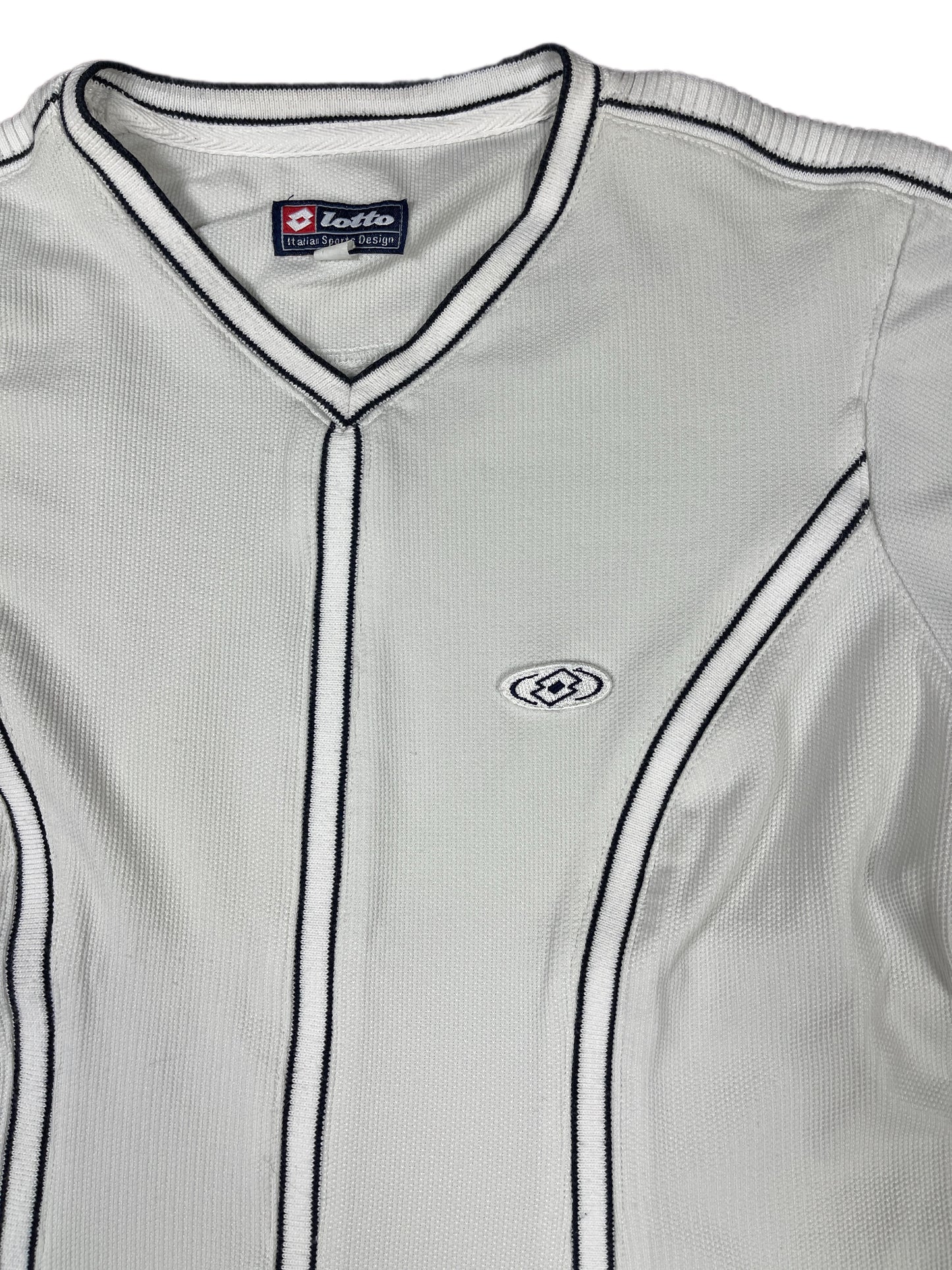 Vintage Lotto Short Sleeve Sport Dress White - L