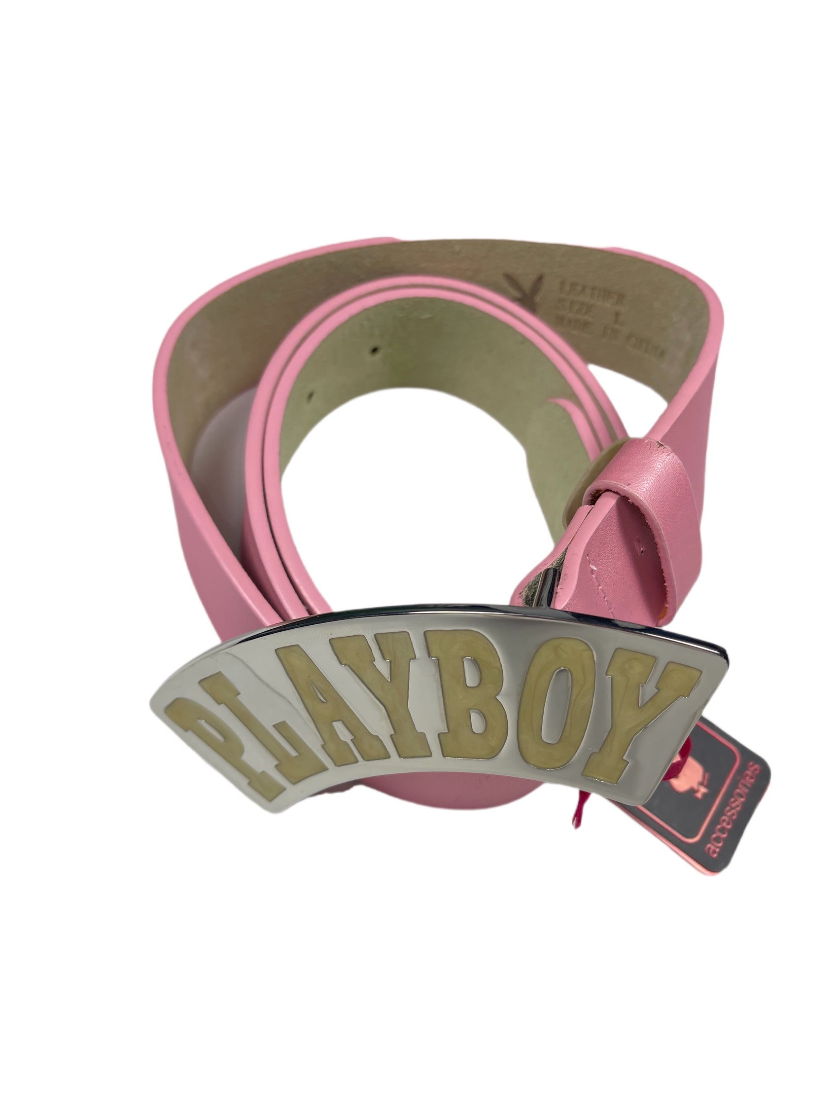 Y2k Playboy Leather Plug Belt Pink 2004
