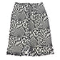 Vintage ALBA Midi Skirt Black White - XXL