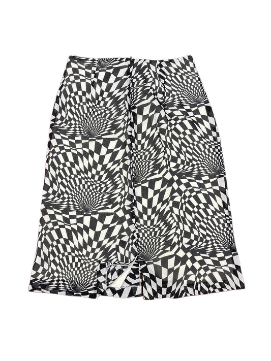 Vintage ALBA Midi Skirt Black White - XXL