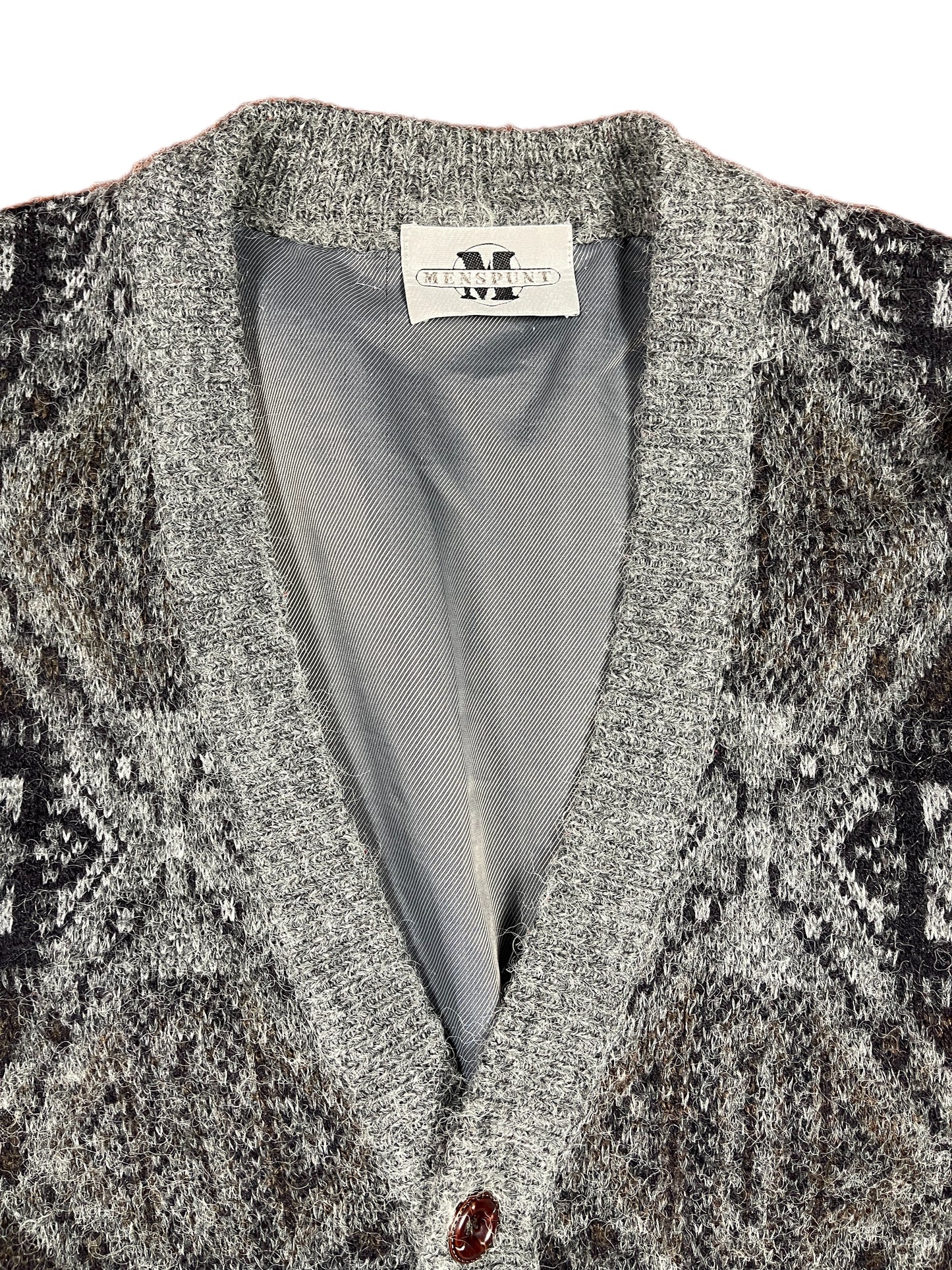 Vintage Menspunt Mohair Jacket Gray - XL