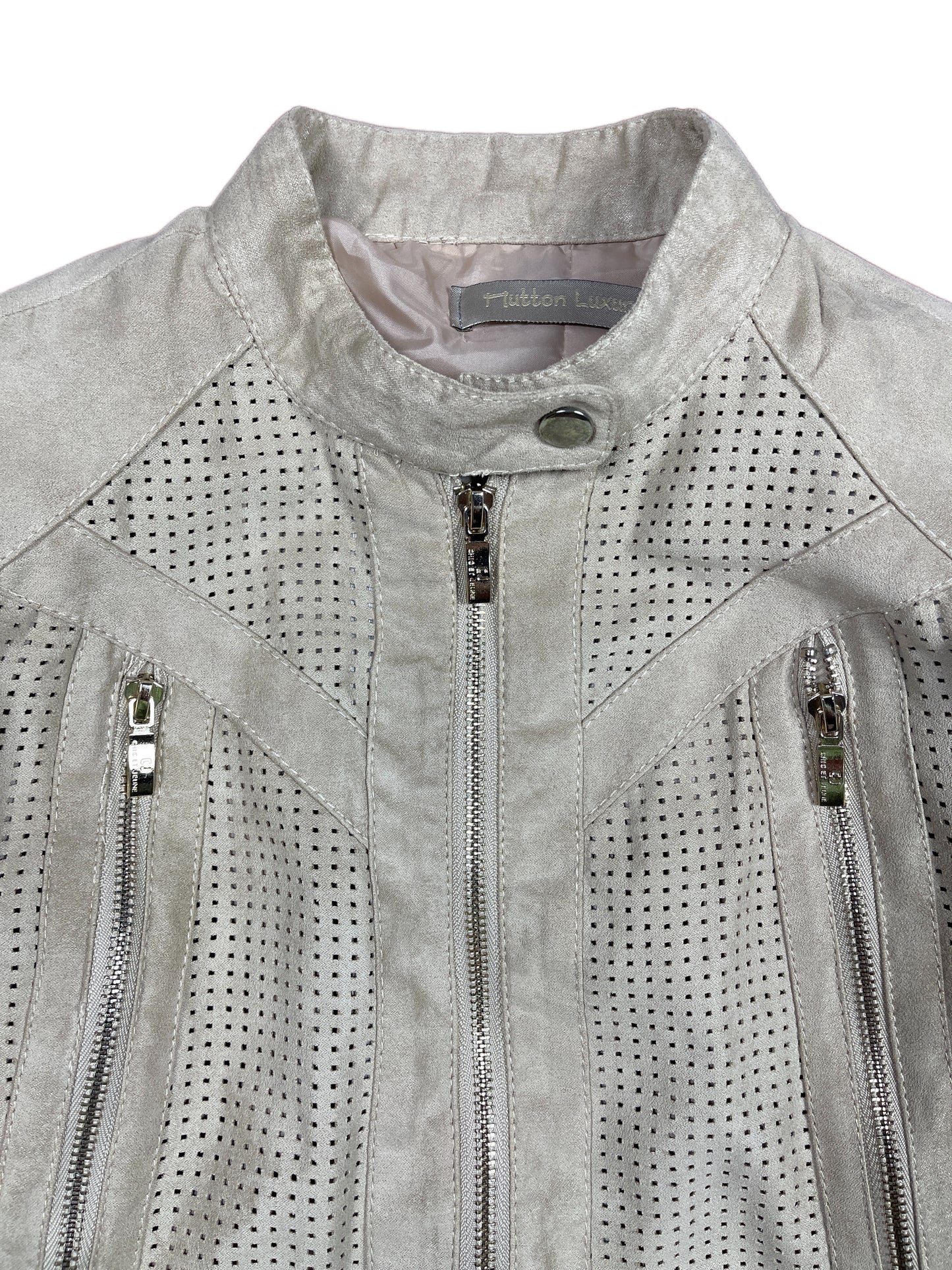 Y2k Hutton Luxury Jacket Beige - S/M